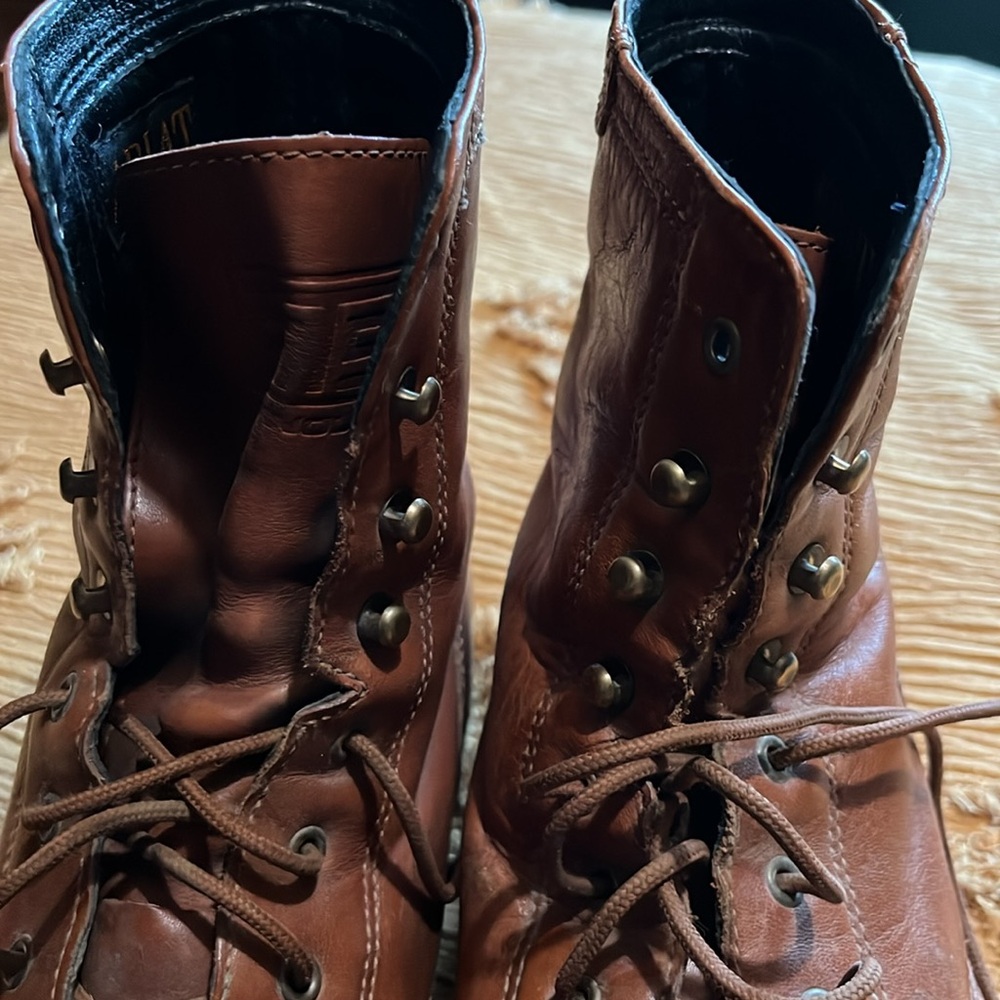 Ariat Women's Kiltie Brown Leather Lace Up Boots Sz 8 - Picture 4 of 13